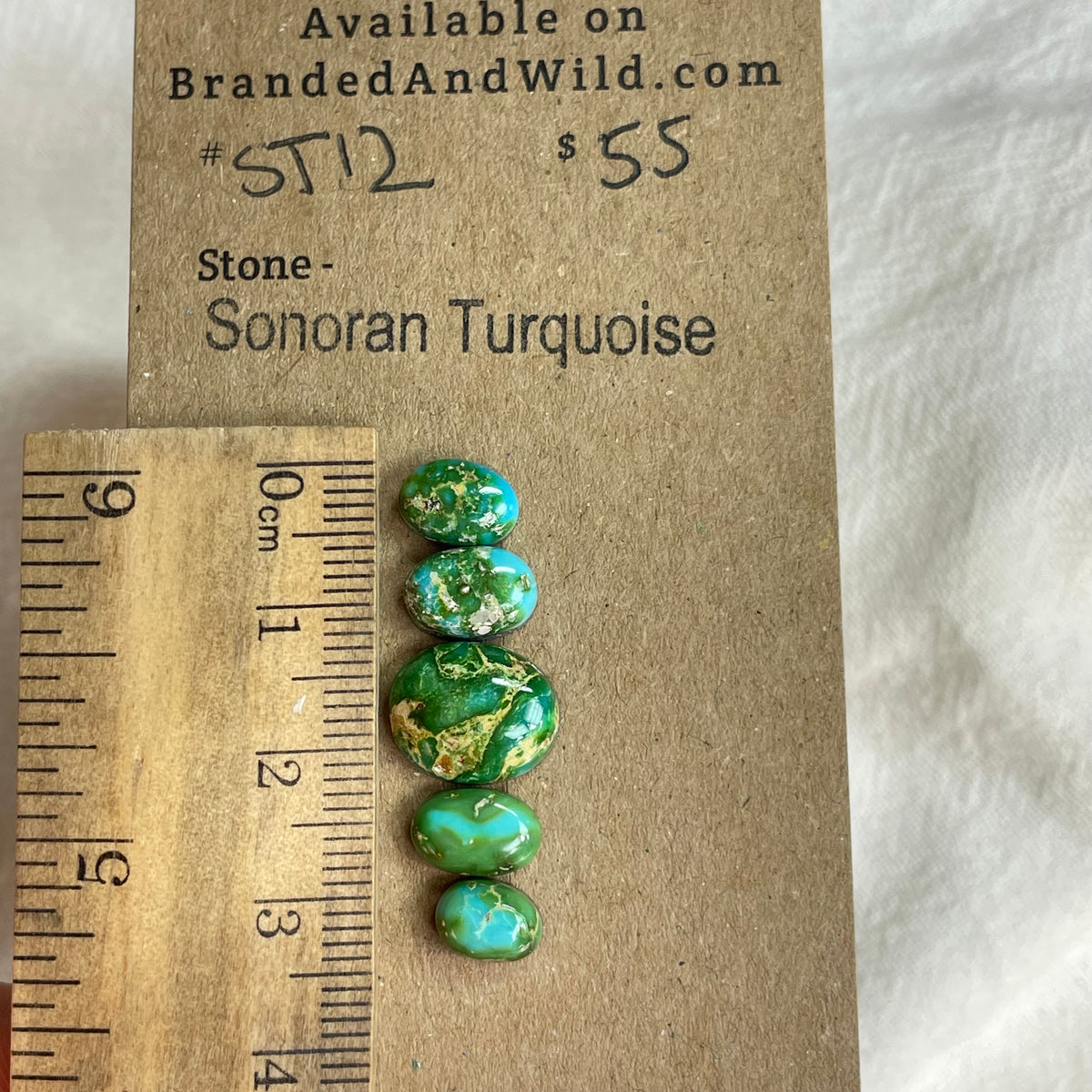 Sonoran Turquoise Cabochon - ST12 AB8D40EA-1E4D-40F6-98D6-E31E9FA8DFD0 Brandedandwild.com