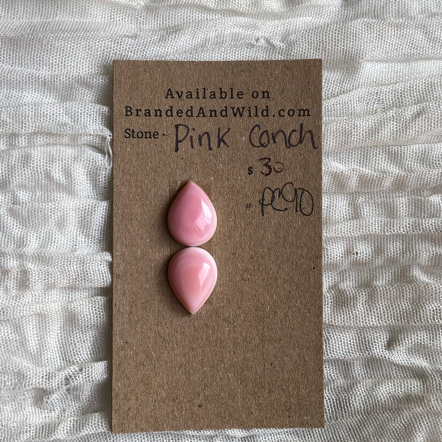 Pink Conch Cabochon - PC90 ABA8D3B6-323D-401F-B19F-A3C207209B08 Brandedandwild.com
