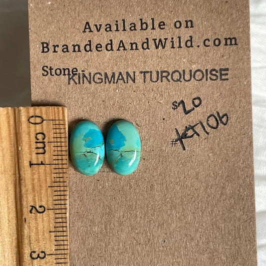 Kingman Turquoise Cabochon - KT106 ABB1E1AE-3AE7-4B19-99AA-F246E43F71BB Brandedandwild.com