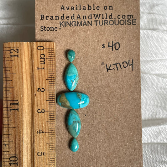 Kingman Turquoise Cabochon - KT104 AC05F34B-6AA2-480F-B093-BFF1A4AA9A94 Brandedandwild.com