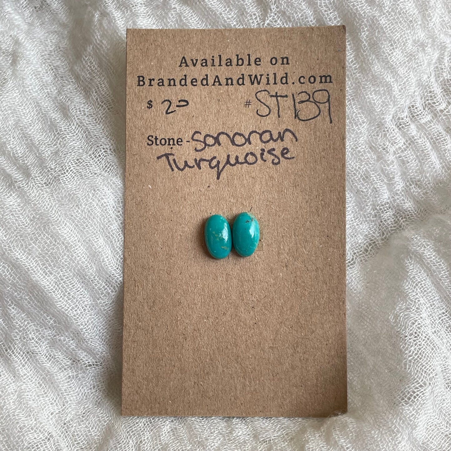 Sonoran Turquoise Cabochon - ST139 AC18DE16-1CA7-4EAC-A2F4-C9933640E800 Brandedandwild.com