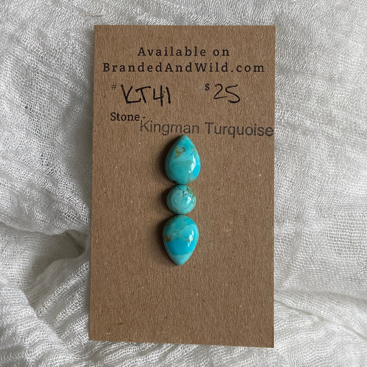 Kingman Turquoise Cabochon - KT41 AC2DE67C-105F-4939-BC33-486E77545185 Brandedandwild.com