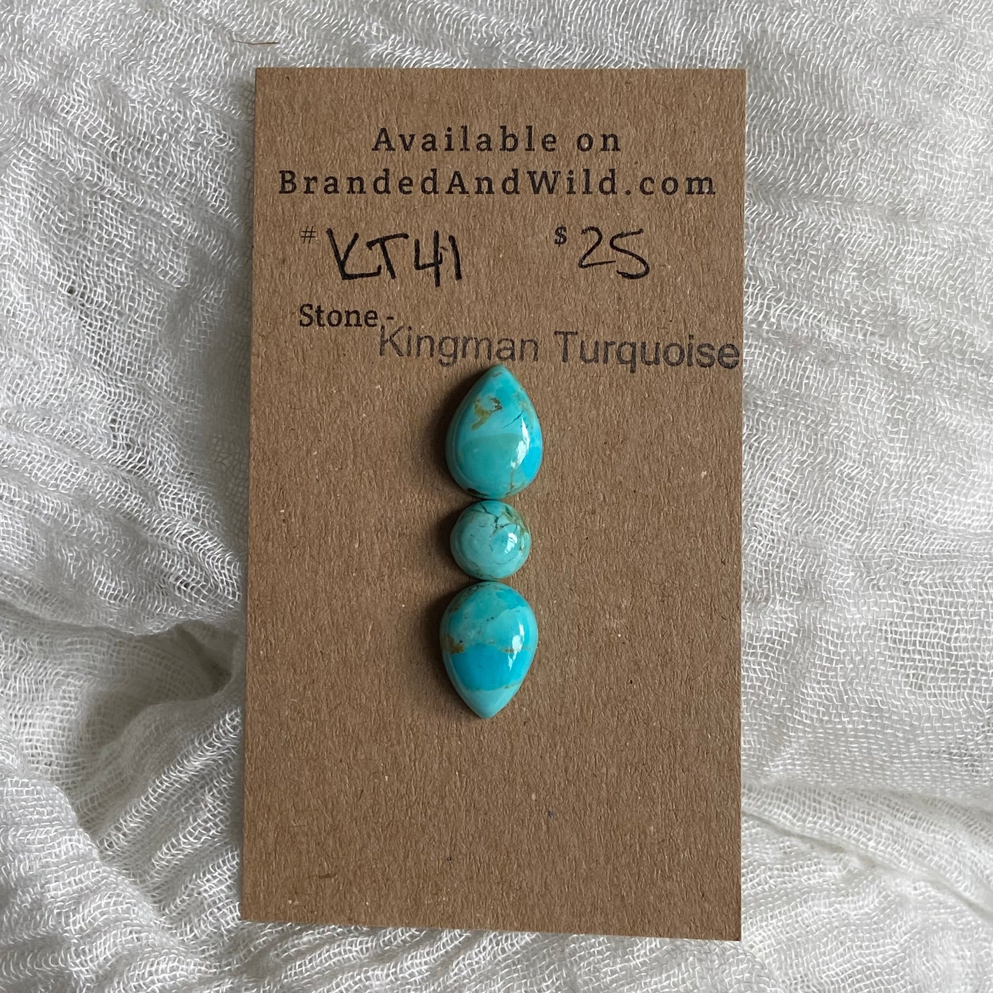 Kingman Turquoise Cabochon - KT41 AC2DE67C-105F-4939-BC33-486E77545185 Brandedandwild.com