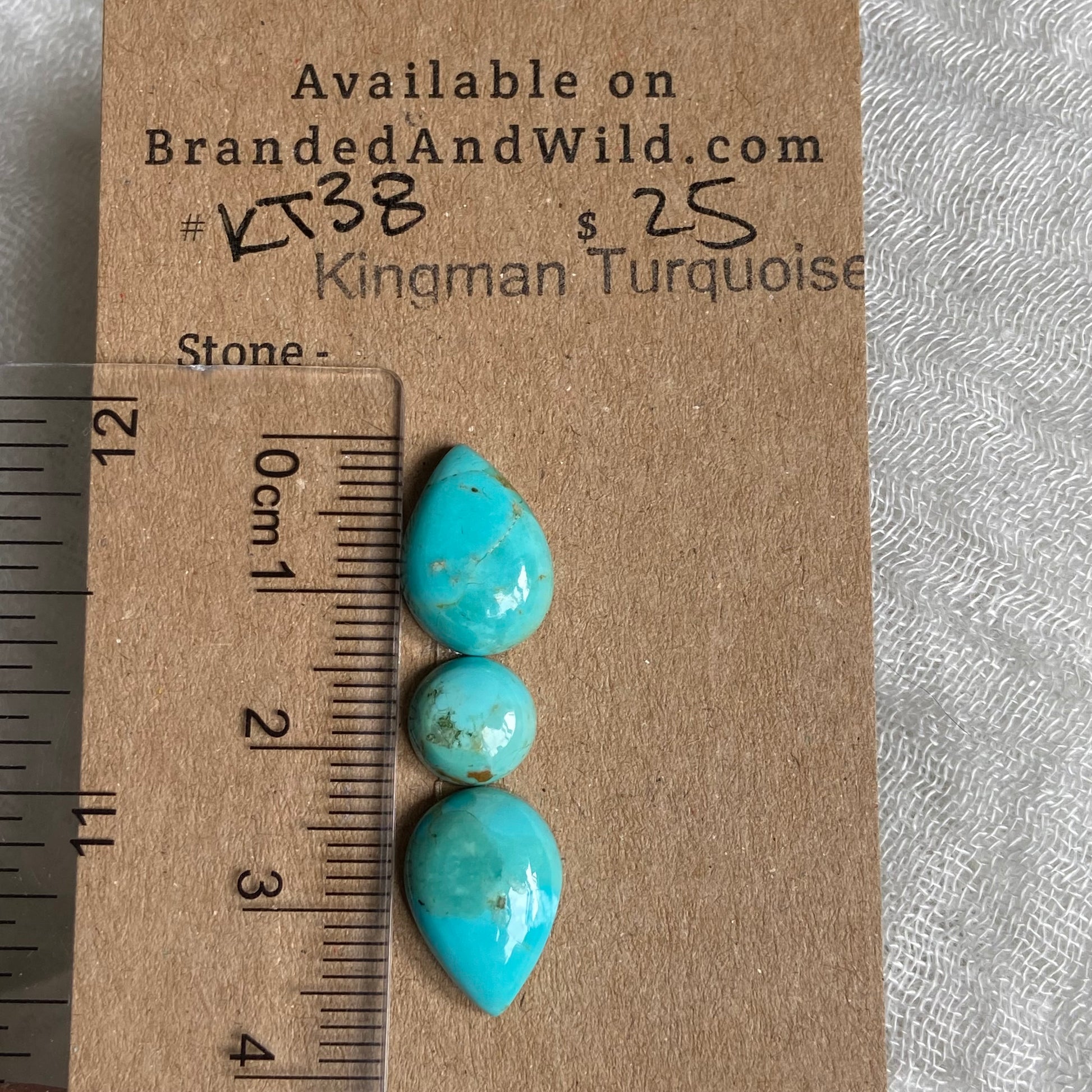 Kingman Turquoise Cabochon - KT38 AC758CCB-8671-4260-BD01-5B9A6C5C1E3A Brandedandwild.com