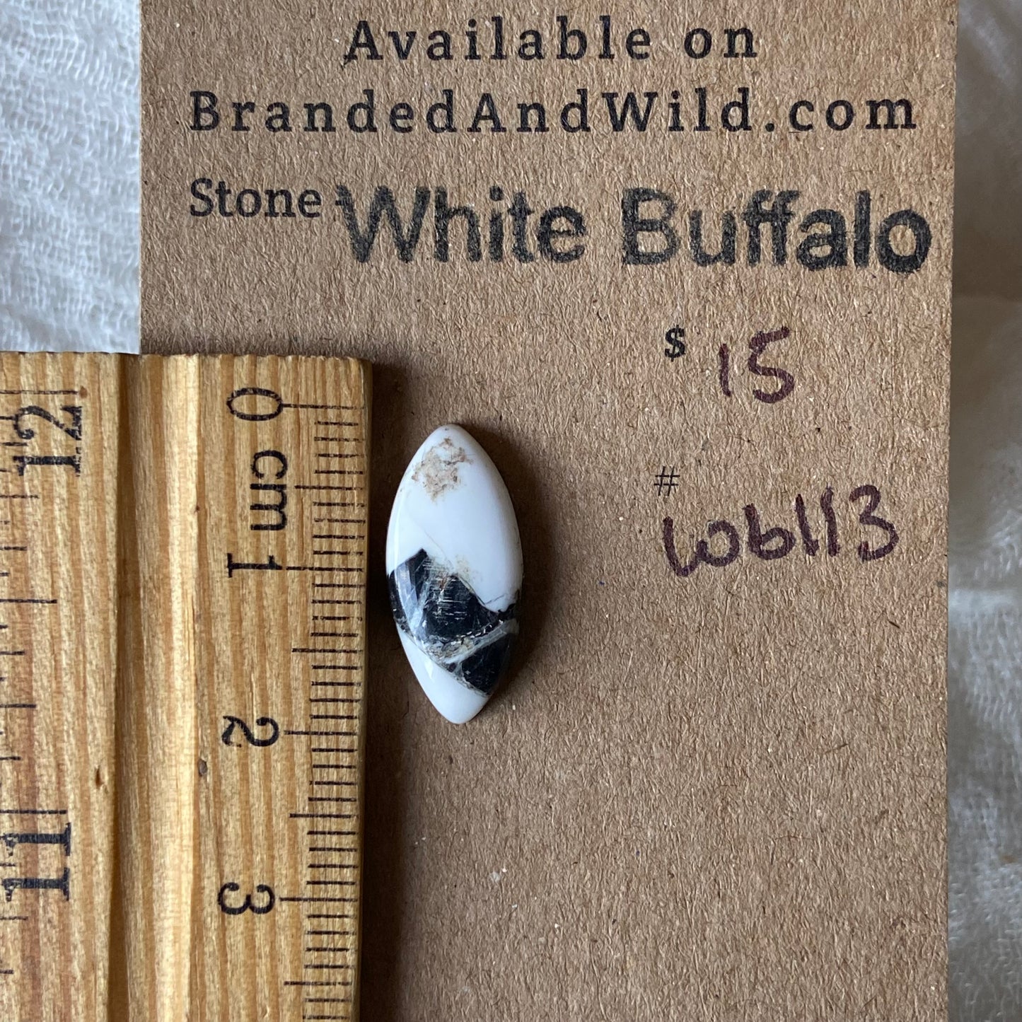 White Buffalo Cabochon - WB113