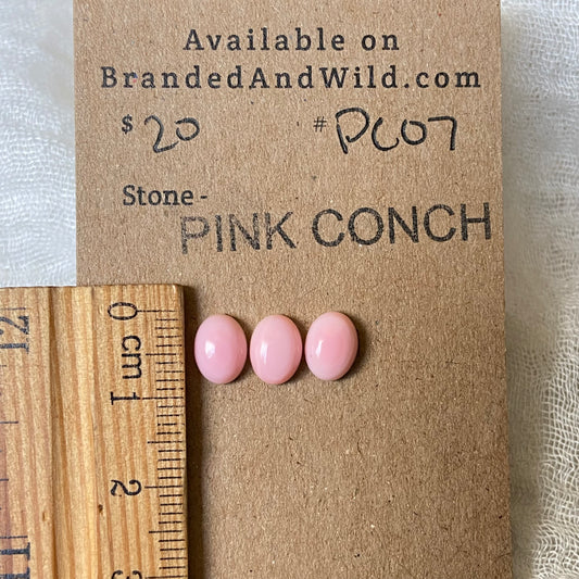 Pink Conch Cabochon - PC07 ACA78193-055B-4D62-A82F-03891111DF7A Brandedandwild.com