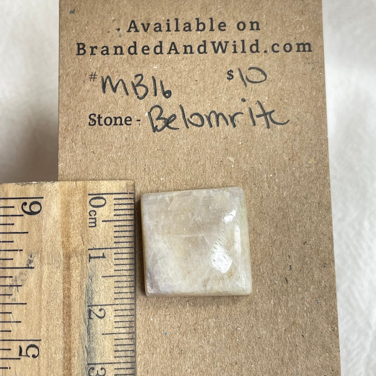 Belomrite Moonstone Cabochon - MB16 ACABF60A-E7D3-4145-ACC7-113F4E80606B Brandedandwild.com