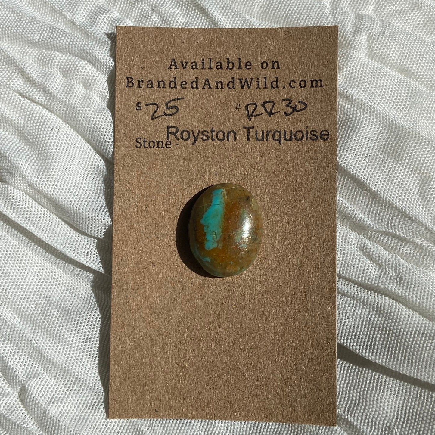 Royston Ribbon Turquoise Cabochon RR30 ACAD05ED-040B-4EFD-865F-29BC8C03BF66 Brandedandwild.com