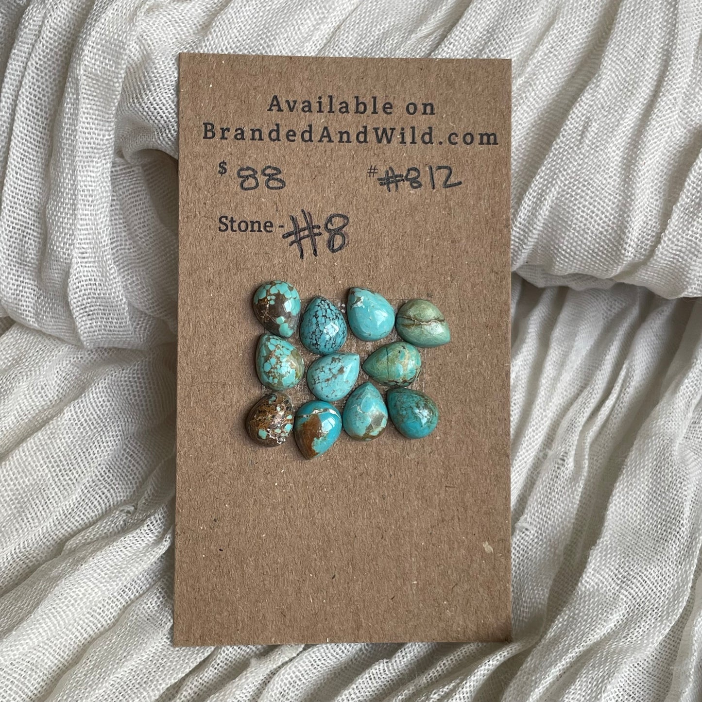 #8 Turquoise Cabochon - #812 ACB1EA0F-81D0-4274-8D56-39EDC7A03048 Brandedandwild.com