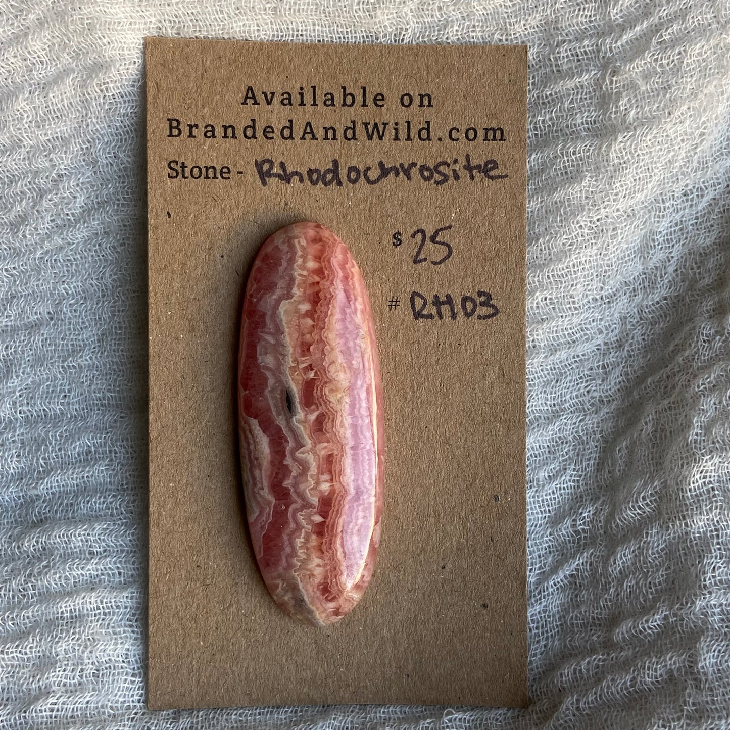 Rhodochrosite Cabochon - R03
