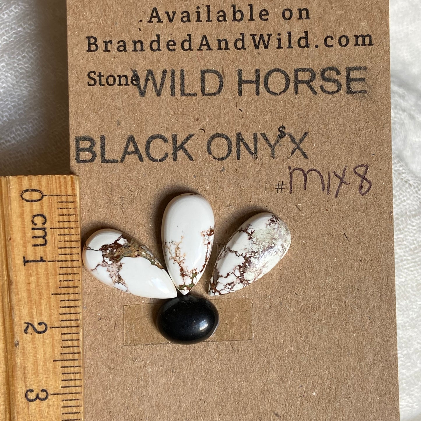 Wild Horse / Black Onyx Cabochon - MIX8