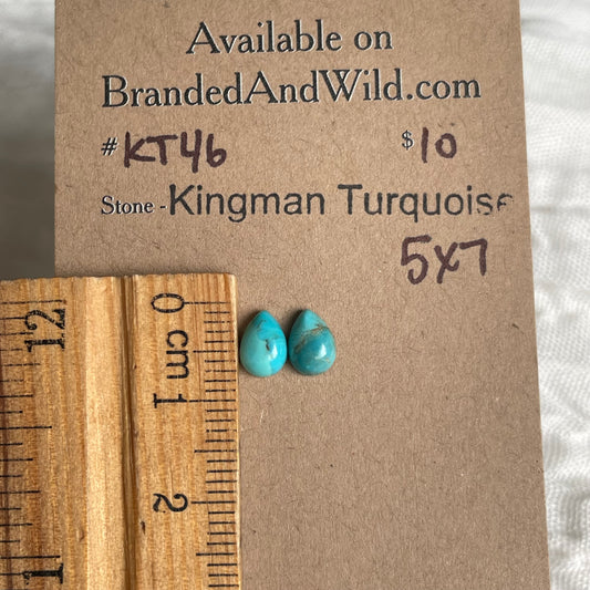 Kingman Turquoise Cabochon - KT46 ACD02BDB-9F5B-4FA3-8441-1EE716A95DE0 Brandedandwild.com