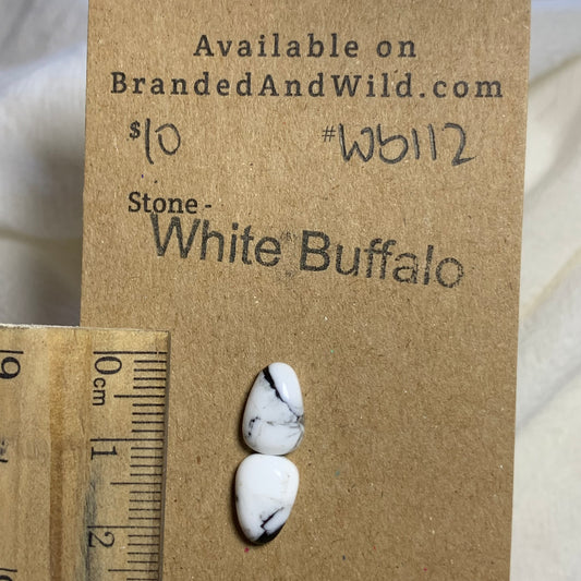 White Buffalo Cabochon - WB112 AD013BE3-F093-41D1-9E19-E9198AA1494C Brandedandwild.com