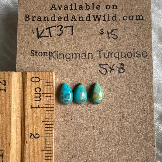 Kingman Turquoise Cabochon - KT37 AD28A8A1-DE68-4D97-AD2C-857977559F49 Brandedandwild.com