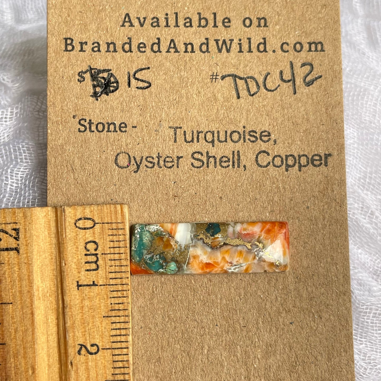 Turquoise, Oyster Shell, Copper Cabochon - TOC42 AD5751E7-0C52-464D-B24B-79B9B8F111BE Brandedandwild.com