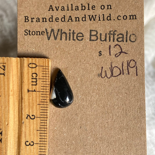 White Buffalo Cabochon - WB119