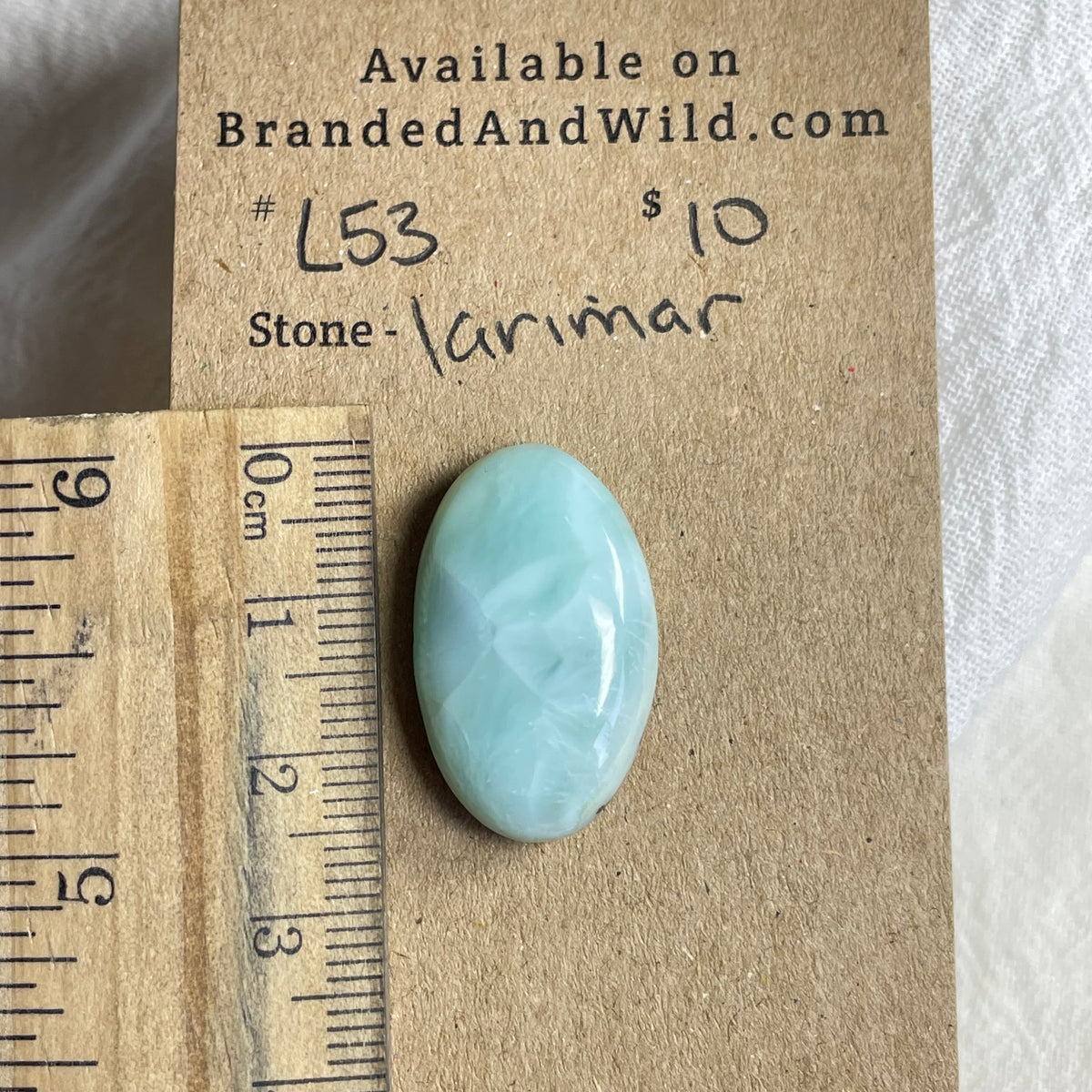 Larimar Cabochon - L53 ADAA7D31-C308-425A-A342-39C5D7737091 Brandedandwild.com