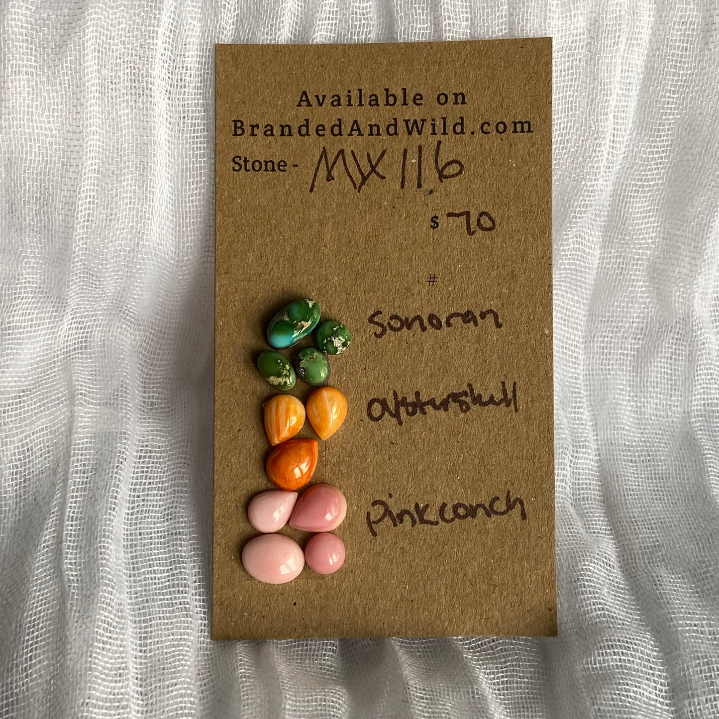 Pink Conch / Sonoran / Oyster S Cabochon - MIX115