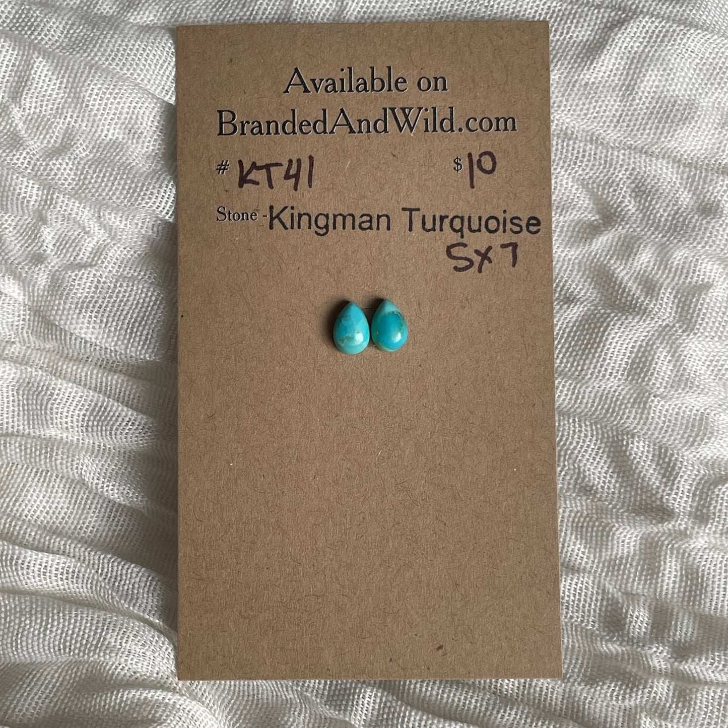 Kingman Turquoise Cabochon - KT41 ADC76517-133C-47E0-A80B-6FA05FF26393 Brandedandwild.com