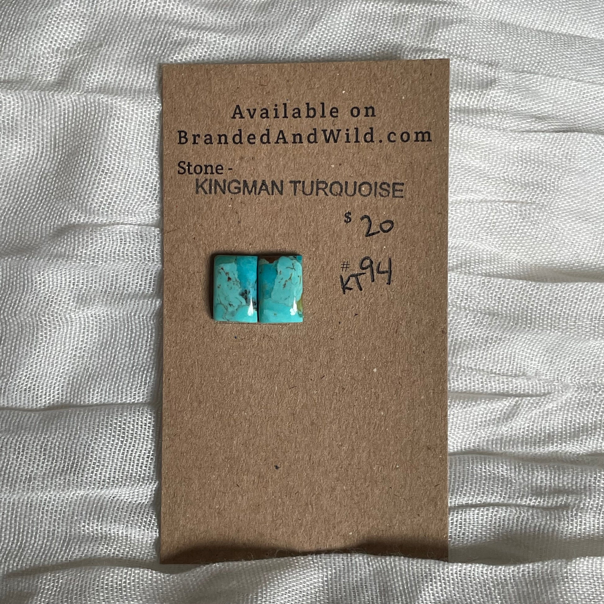 Kingman Turquoise Cabochon - KT94 ADCF20E9-D41B-44B4-8474-A2F724AB3DA4 Brandedandwild.com