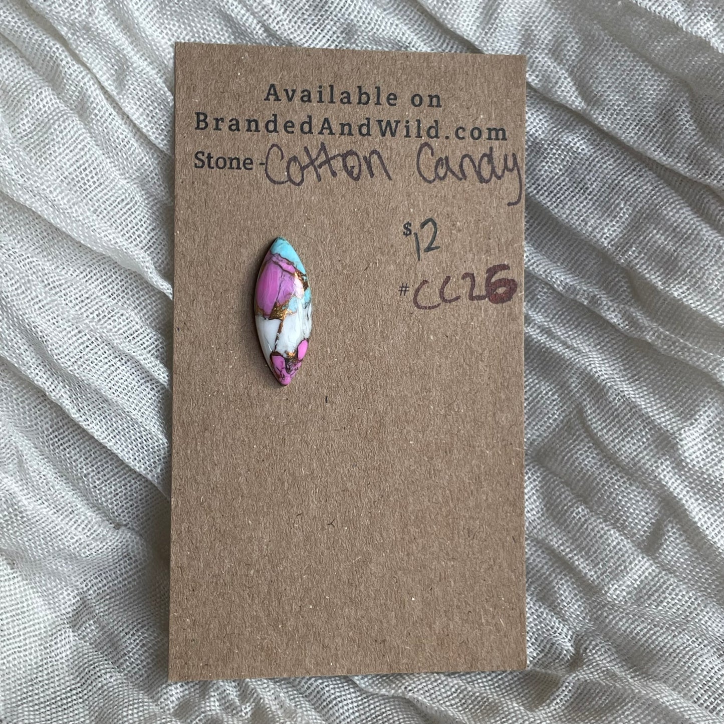 Cotton Candy Cabochon - CC26 ADD264C8-11D5-427B-BE2E-D6C209F32BB9 Brandedandwild.com