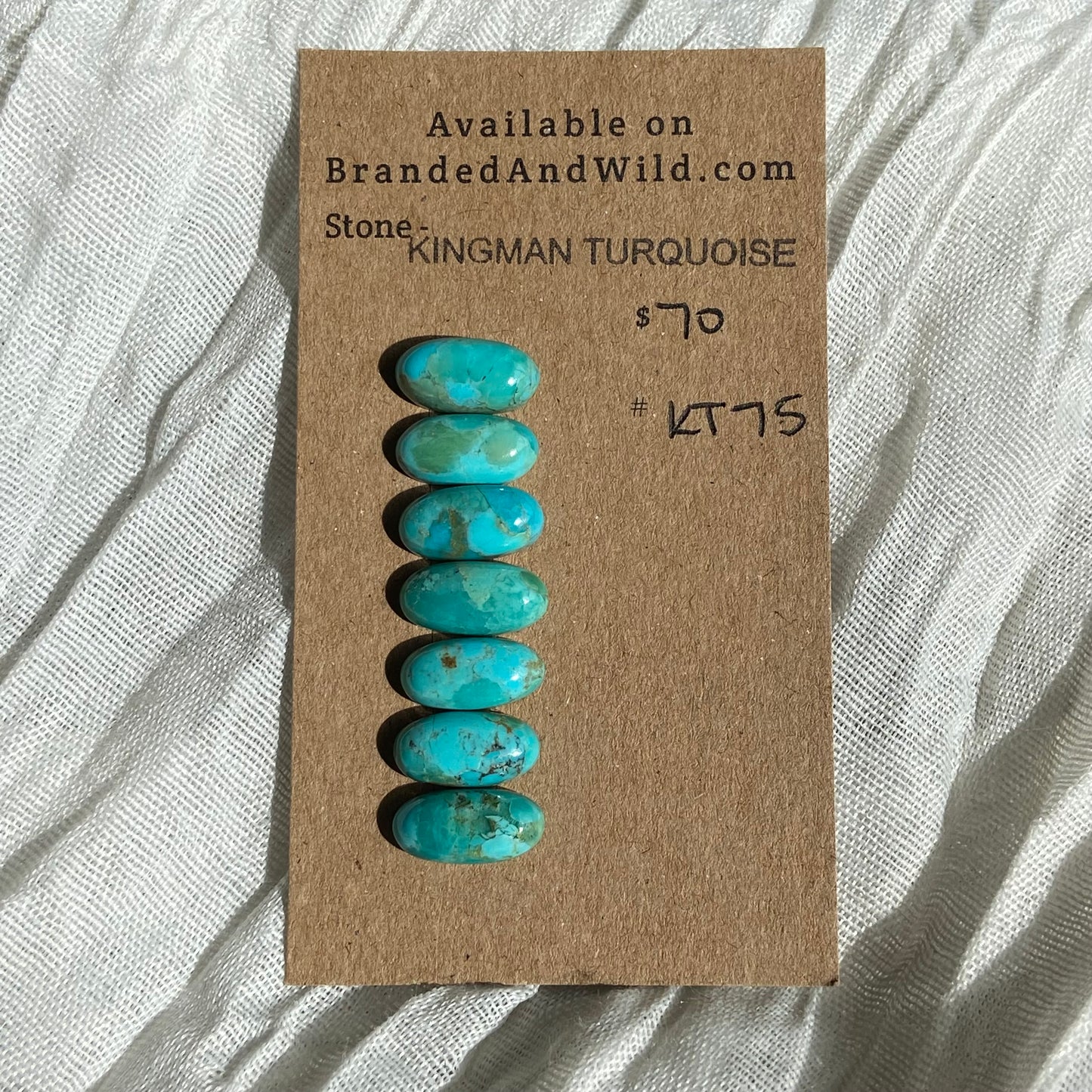 Kingman Turquoise Cabochon - KT75 ADD7B32E-C5B9-4B4B-B1B1-619794786637 Brandedandwild.com