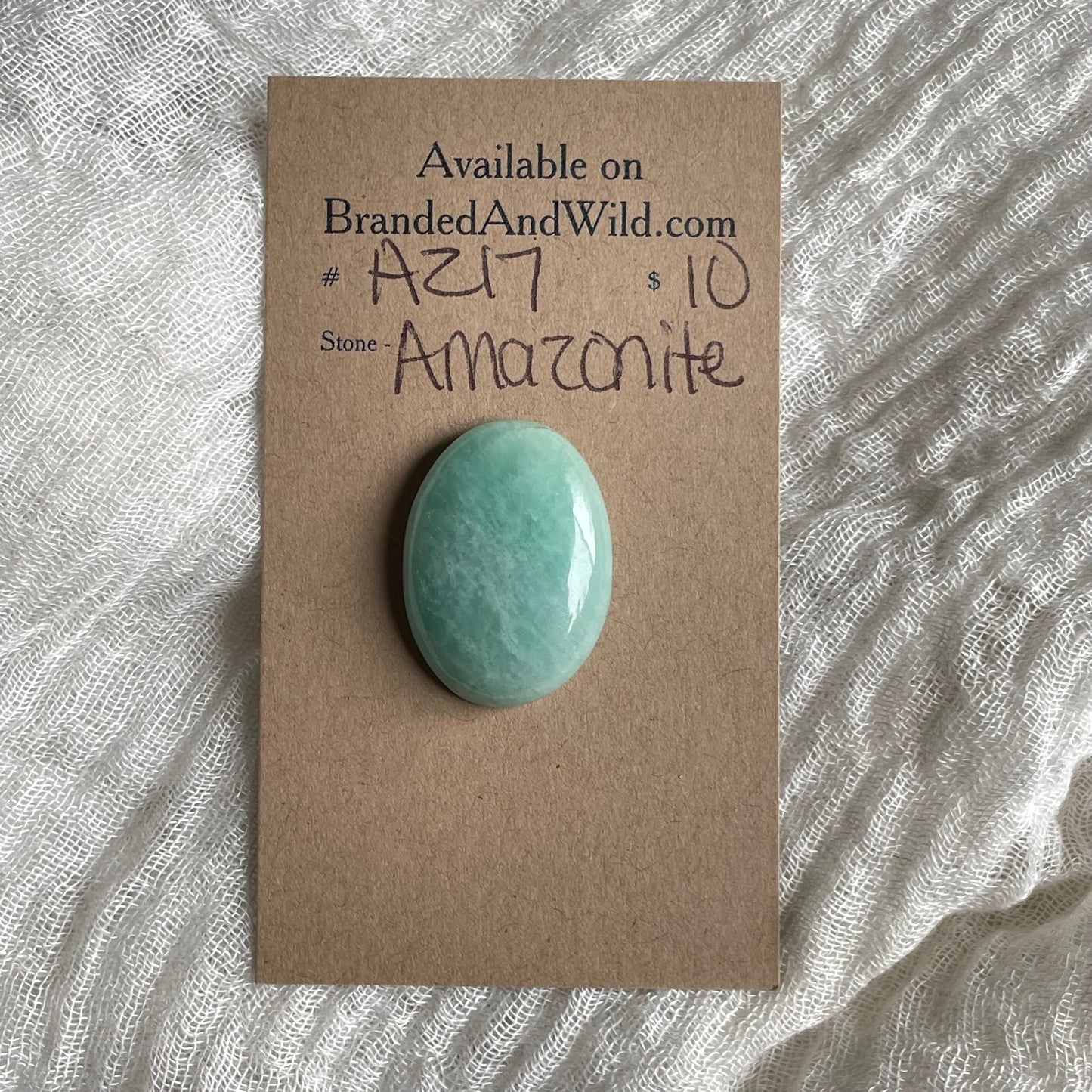 Amazonite Cabochon - AZ17 ADE85BCD-7D05-46C1-9043-53101DC15734 Brandedandwild.com