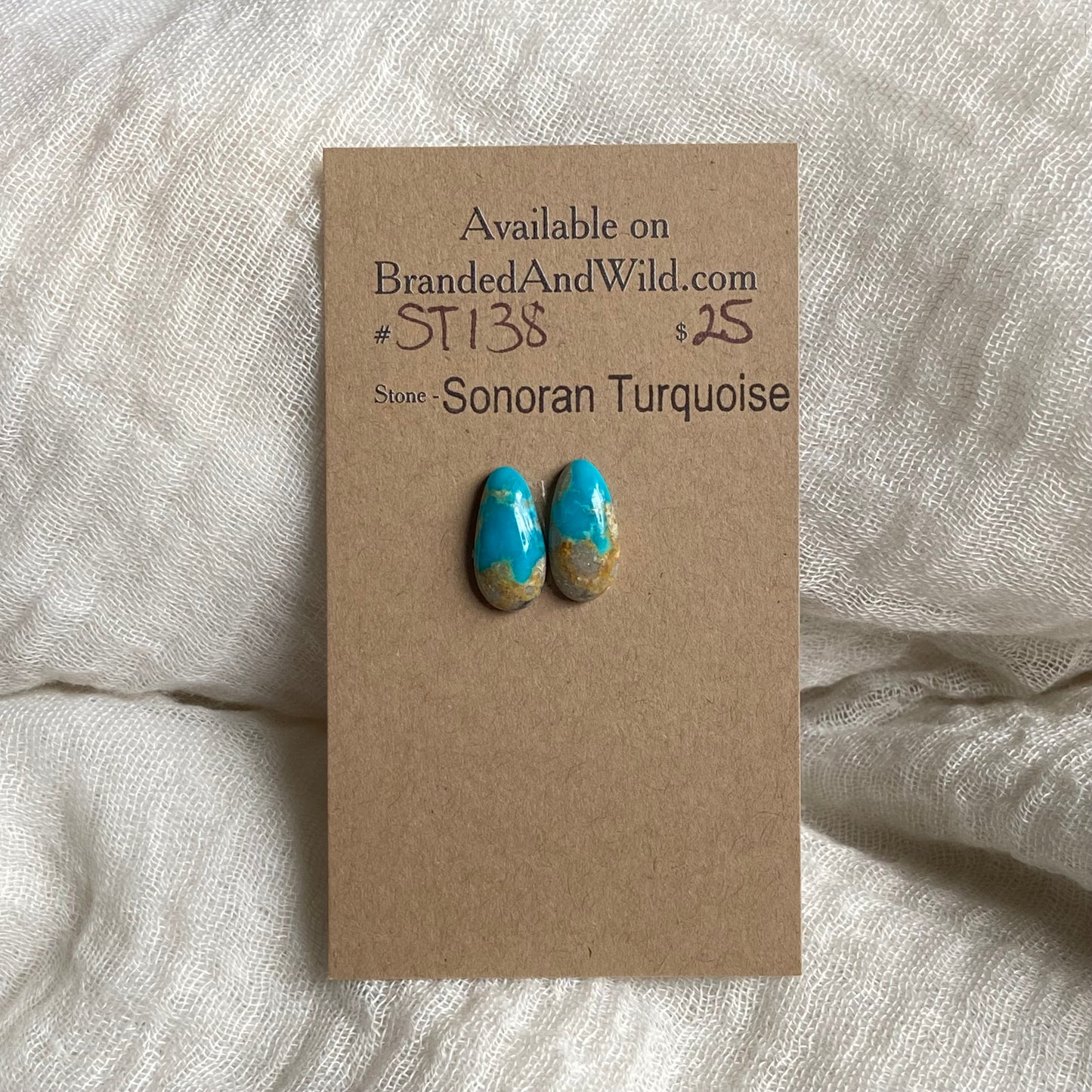 Sonoran Turquoise Cabochon - ST138 ADEB0A53-58FD-4087-80EE-761FA82870A0 Brandedandwild.com