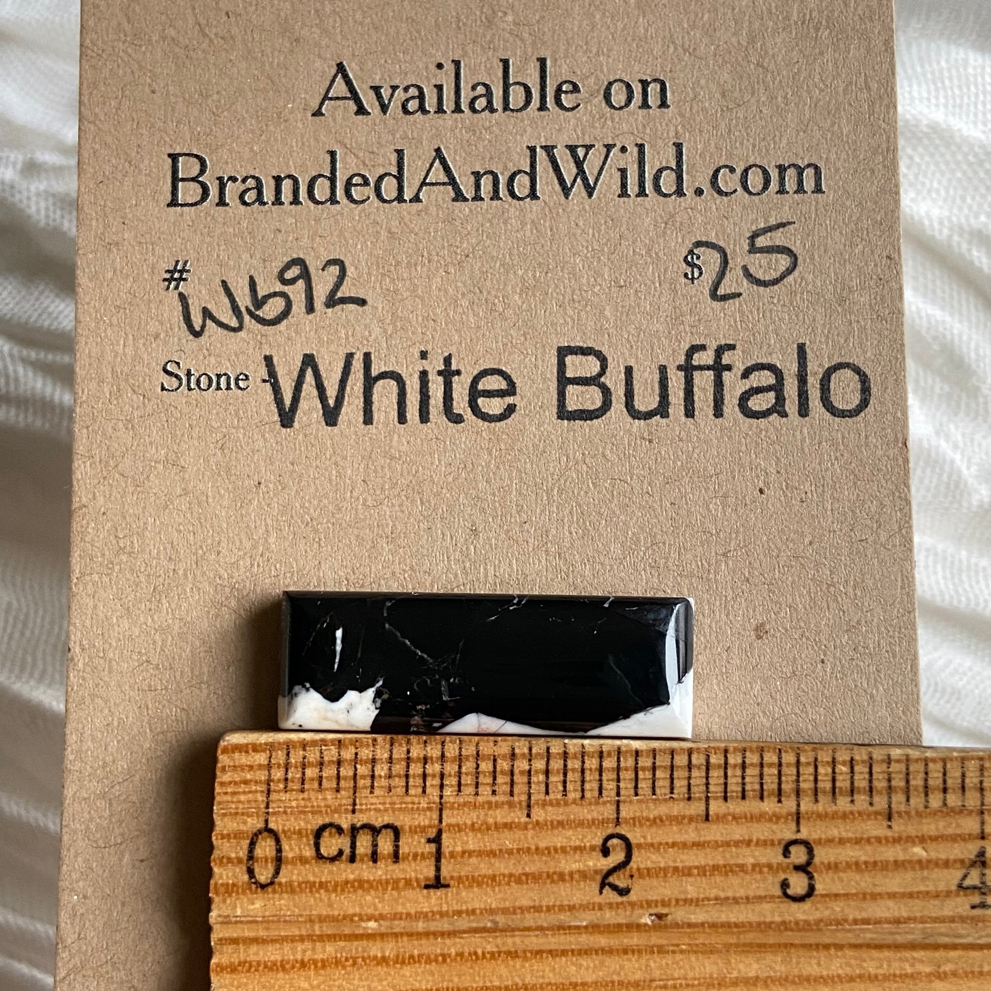 White Buffalo Cabochon - WB92 AE15A648-B2F3-4A91-B09D-E08C0CC85788 Brandedandwild.com