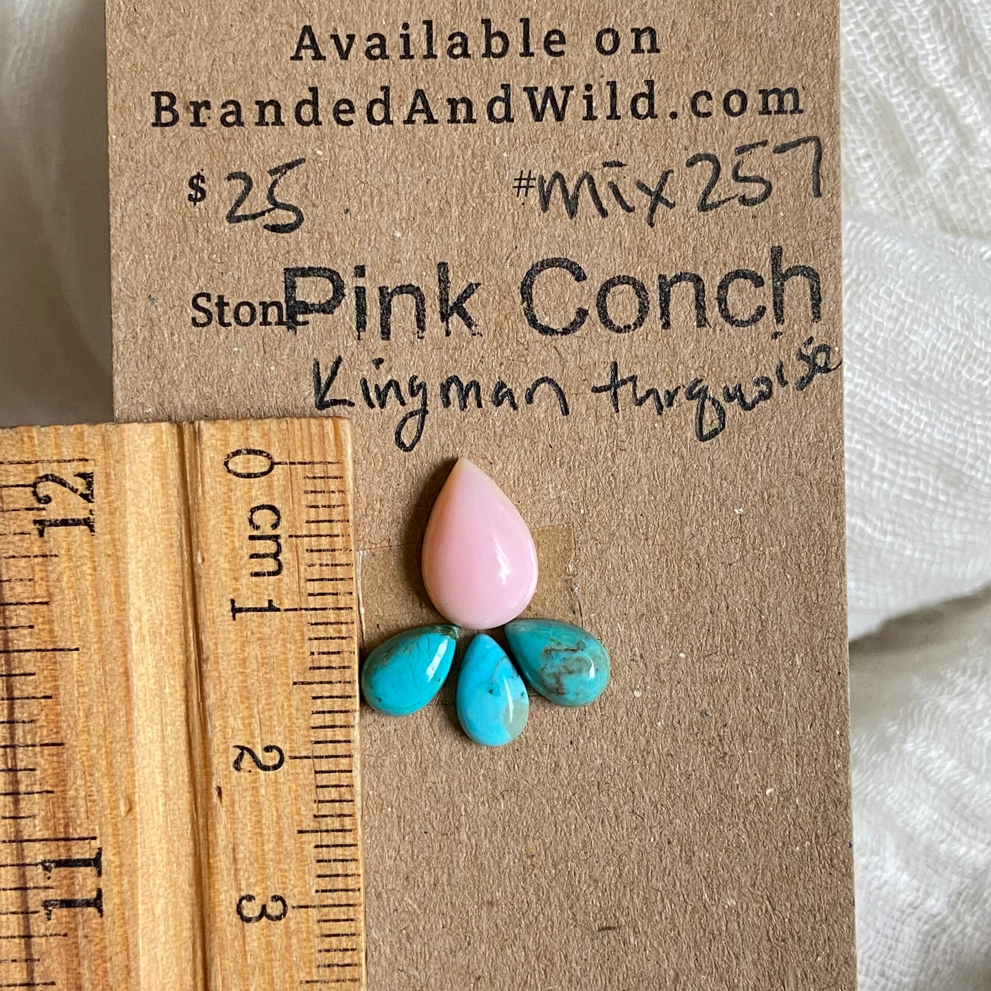Kingman / Pink Conch Cabochon - Mix255 AE25B962-FADA-4A01-A011-03DF8146056E Brandedandwild.com