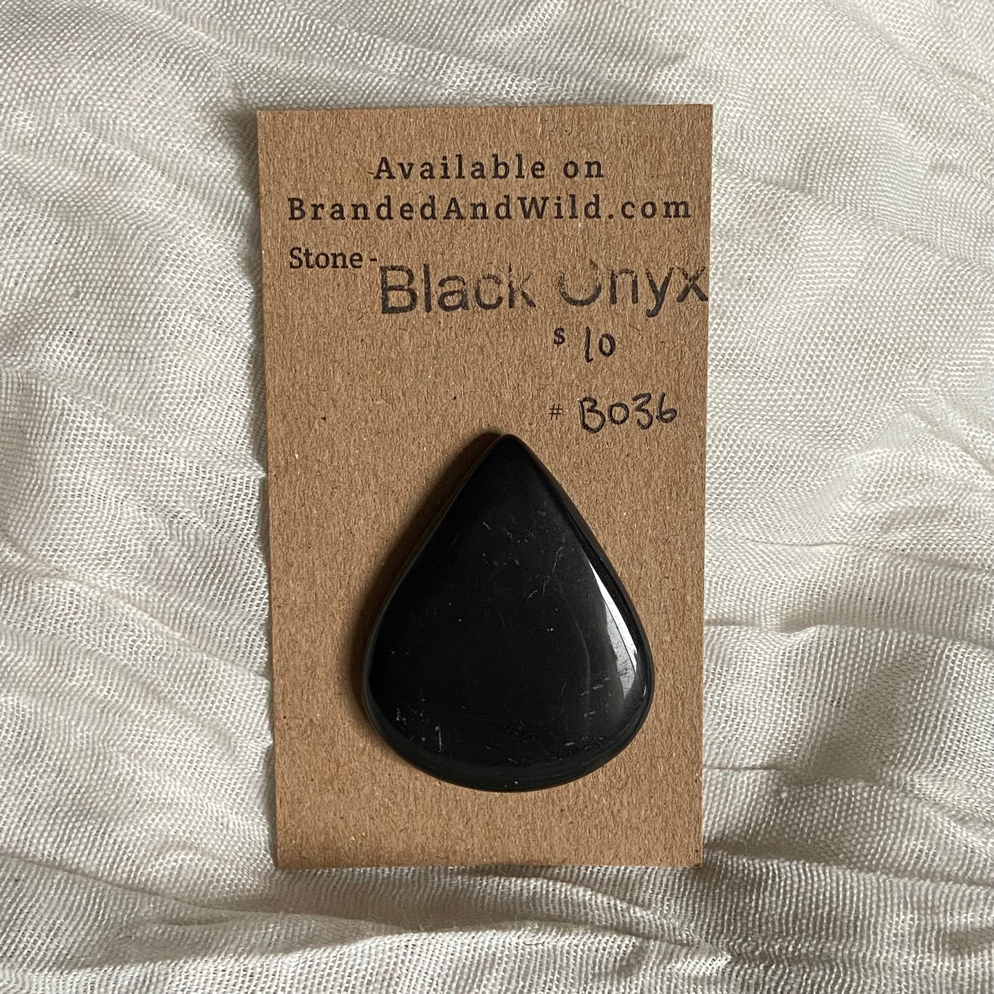 Black Onyx - Cabochon - B036 AE26E106-AFF7-47D2-9580-8F2D3F625016 Brandedandwild.com