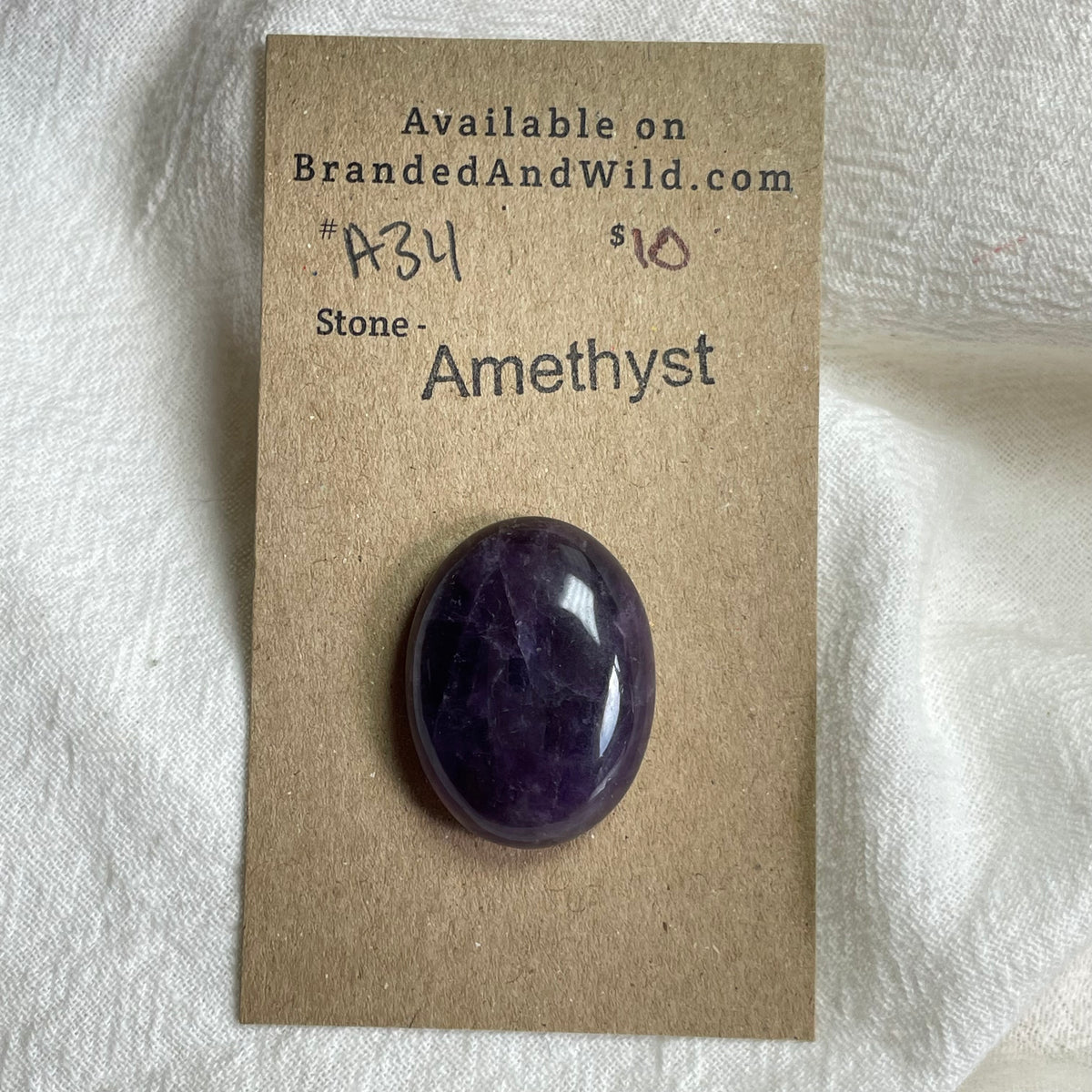 Amethyst Cabochon - A34 AE402D44-D062-4770-AEB7-B8DD9A4050F4 Brandedandwild.com
