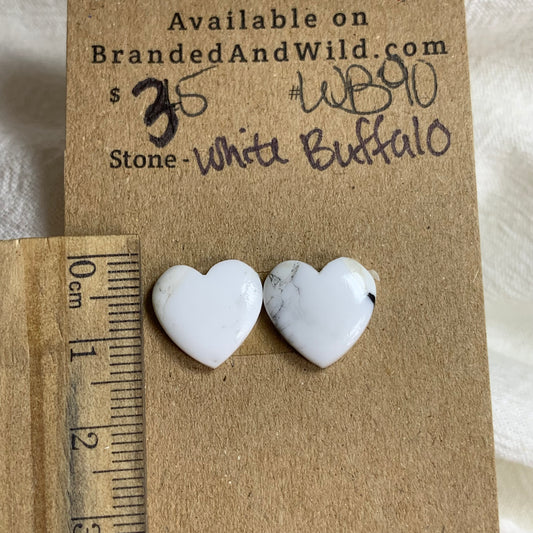 White Buffalo Cabochon - WB90 AE432C35-DD0C-49E5-B080-EBCB9785AEC6 Brandedandwild.com