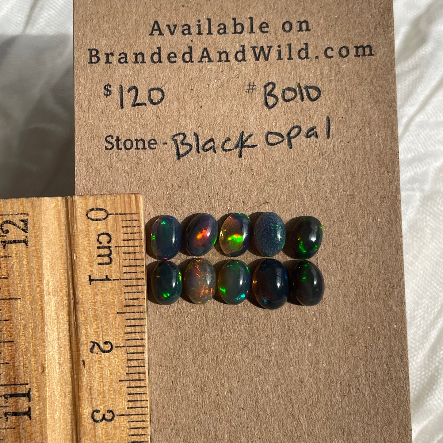 Black Opal - Cabochon - B010 AE434845-A191-4F1A-AD7A-B78B4C88314F Brandedandwild.com
