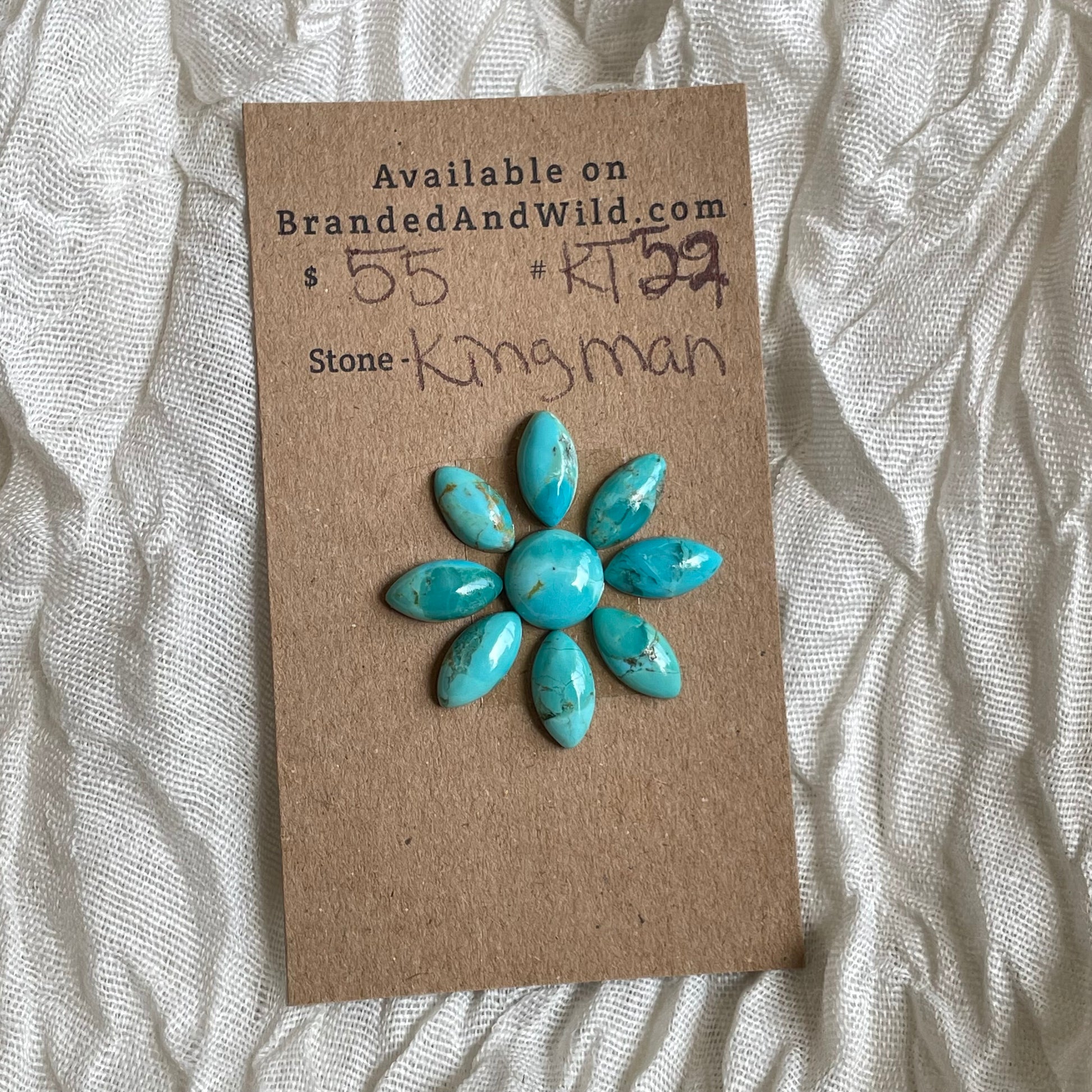 Kingman Turquoise Cabochon - KT55 AE69B9FE-A77B-47AB-94D2-286A9903798C Brandedandwild.com