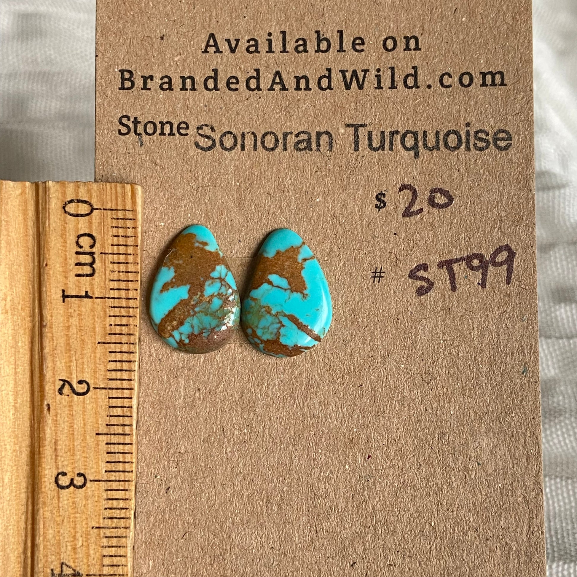 Sonoran Turquoise Cabochon - ST99 AE848C93-0531-4CC8-8C59-29B538B562D8 Brandedandwild.com
