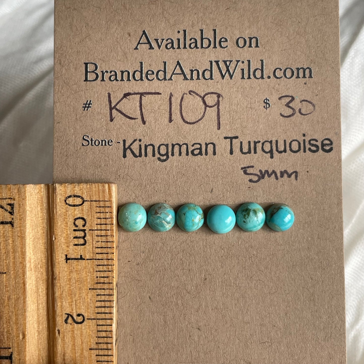 Kingman Turquoise Cabochon - KT109 AE9FBF61-65A9-4712-8843-D6DD1A018659 Brandedandwild.com