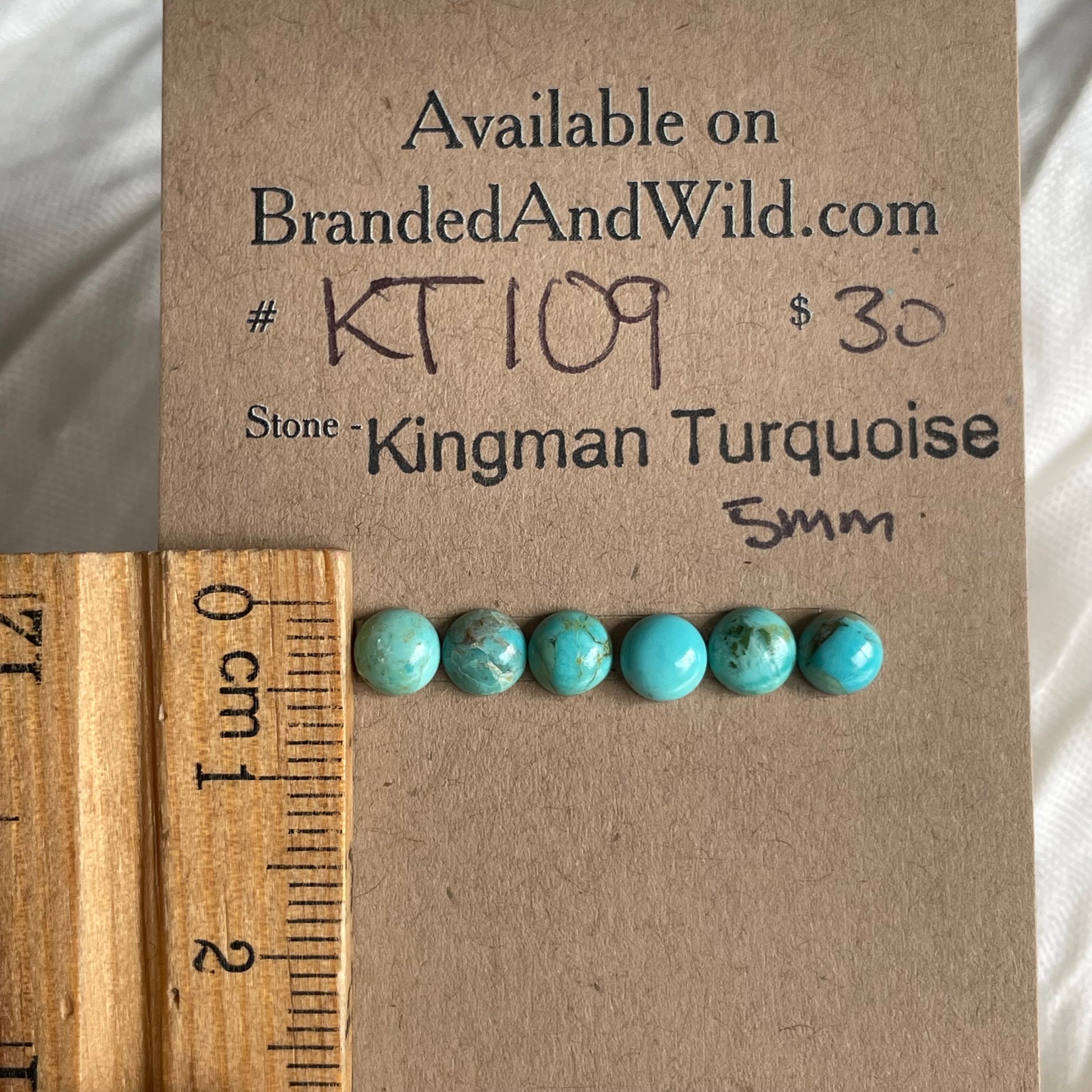 Kingman Turquoise Cabochon - KT109 AE9FBF61-65A9-4712-8843-D6DD1A018659 Brandedandwild.com