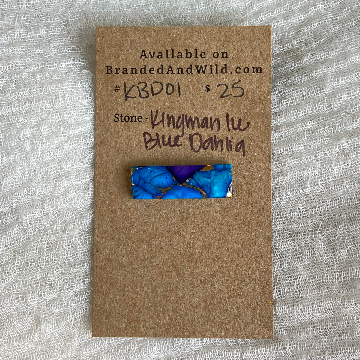 Kingman Ice Blue Dahlia Cabochon - KD01