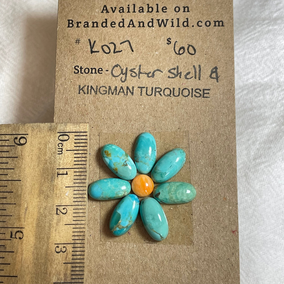Kingman Turquoise / Oyster Shell Cabochon - KO27
