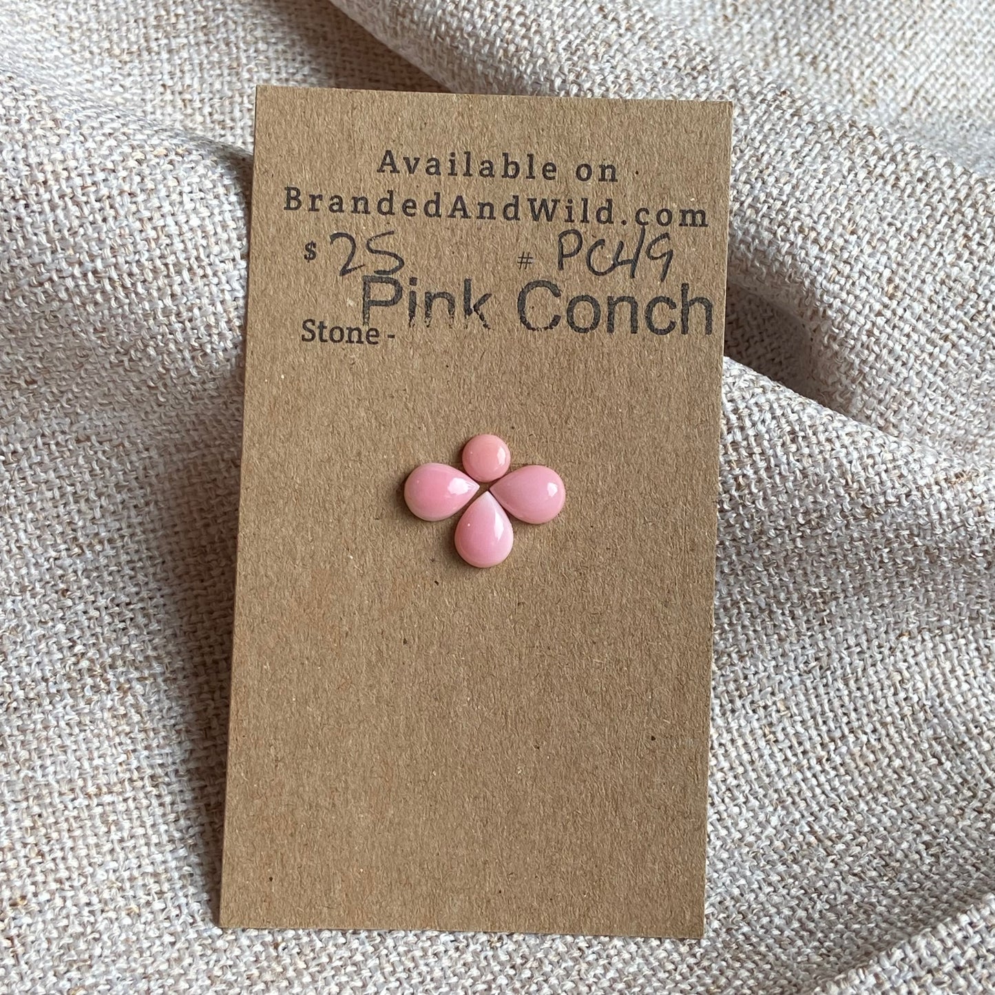 Pink Conch Cabochon - PC49 AEED15DD-5D95-43F0-AB02-5D4220217322 Brandedandwild.com