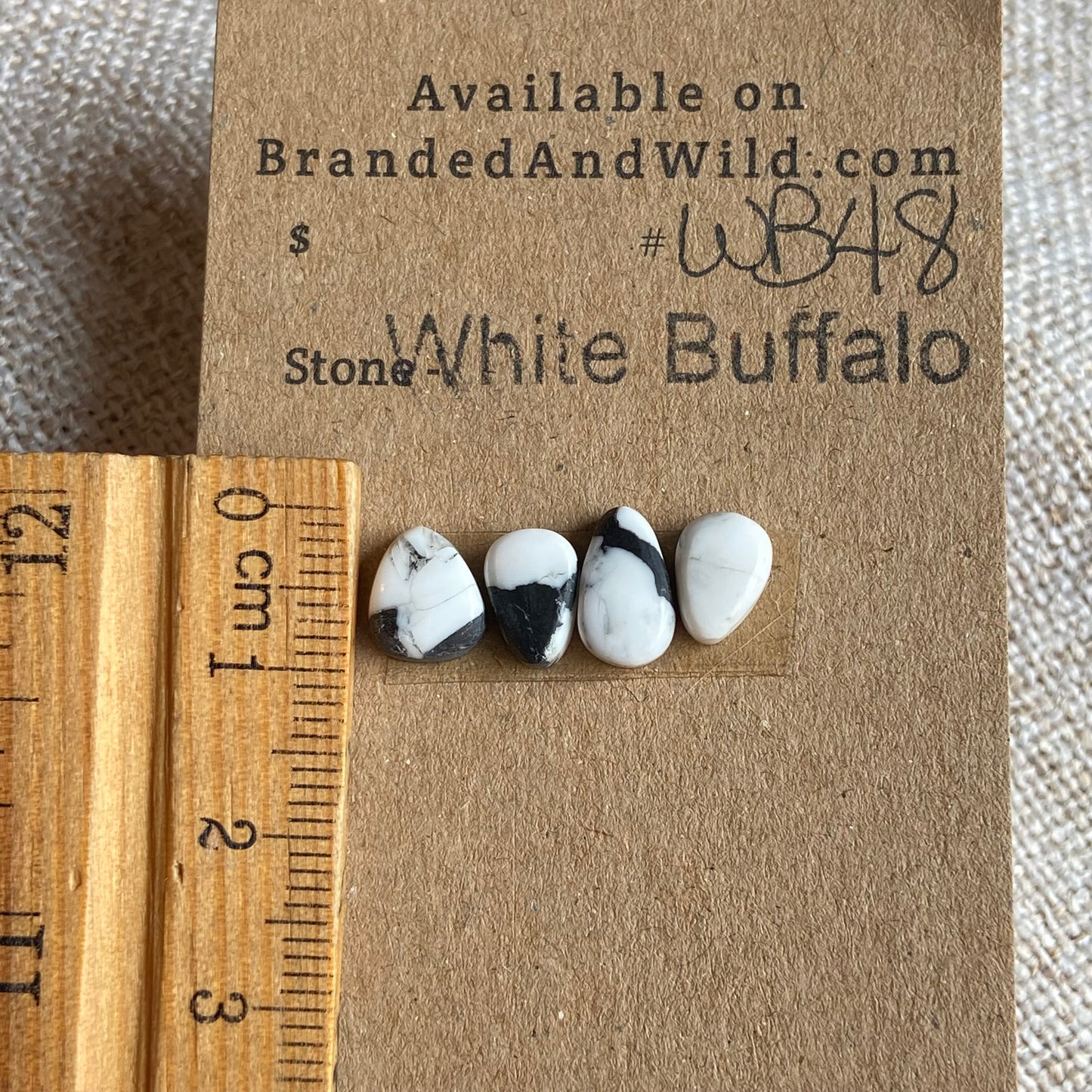 White Buffalo Cabochon - WB48 AF2191F8-2C82-458C-8656-47AF4F208B9C Brandedandwild.com