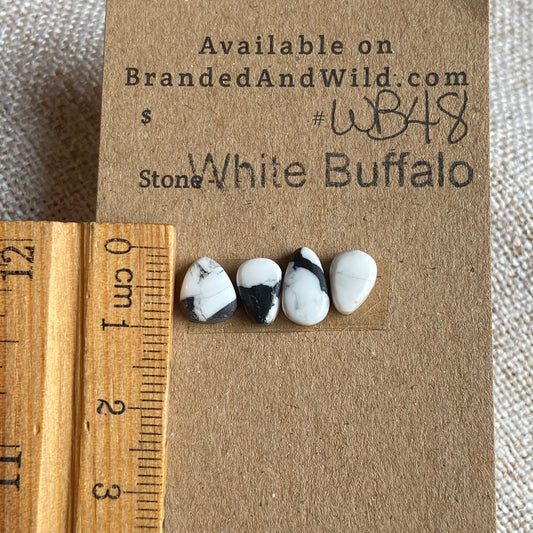 White Buffalo Cabochon - WB48 AF2191F8-2C82-458C-8656-47AF4F208B9C Brandedandwild.com