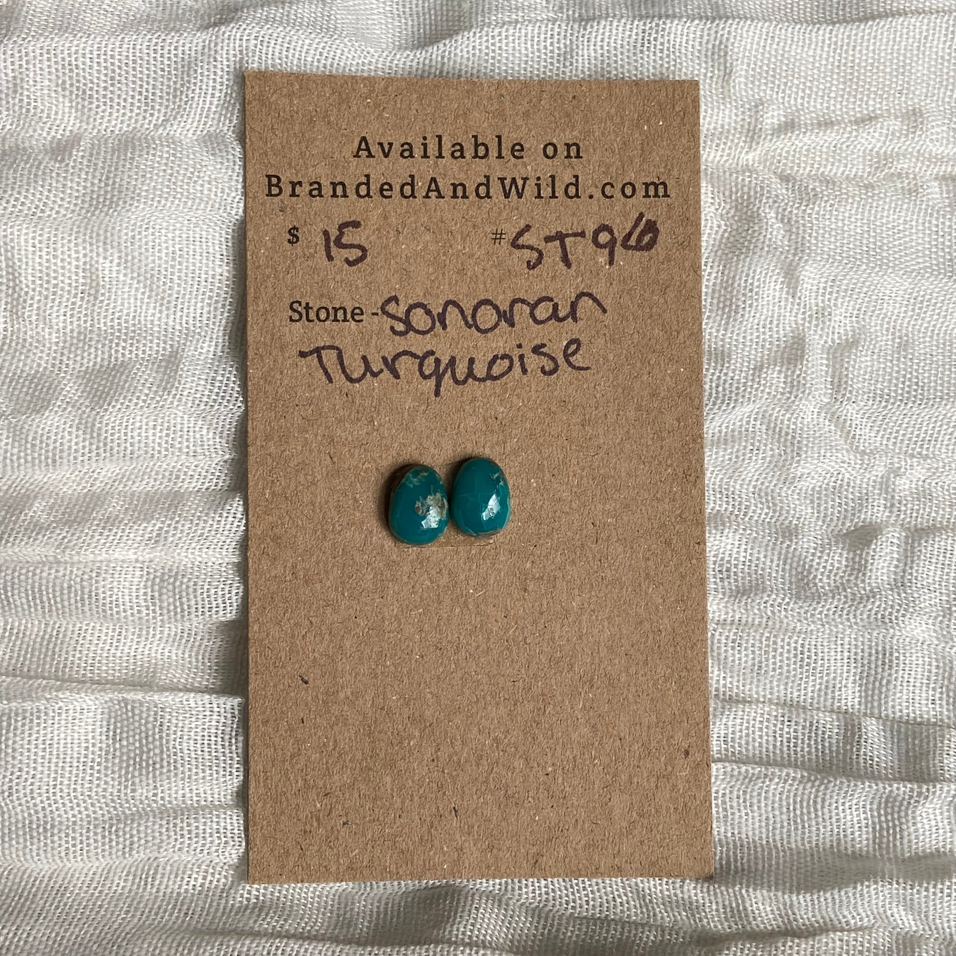 Sonoran Turquoise Cabochon - ST96 AF3351C0-1771-4E7B-82B8-FEAA3352130D Brandedandwild.com