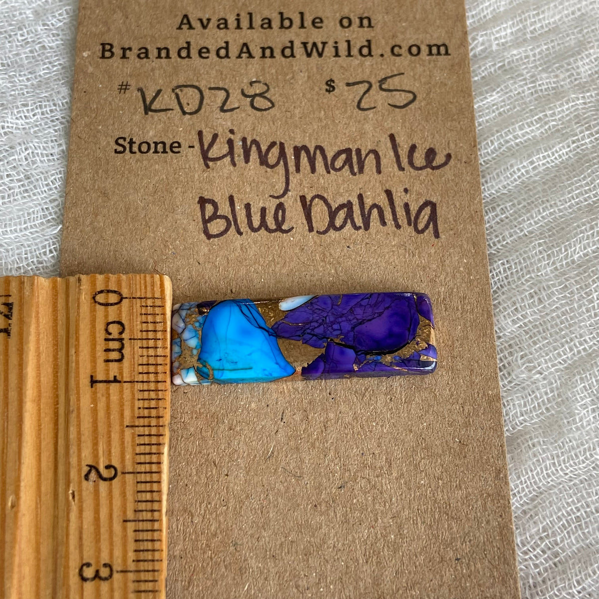 Kingman Ice Blue Dahlia Cabochon - KD28