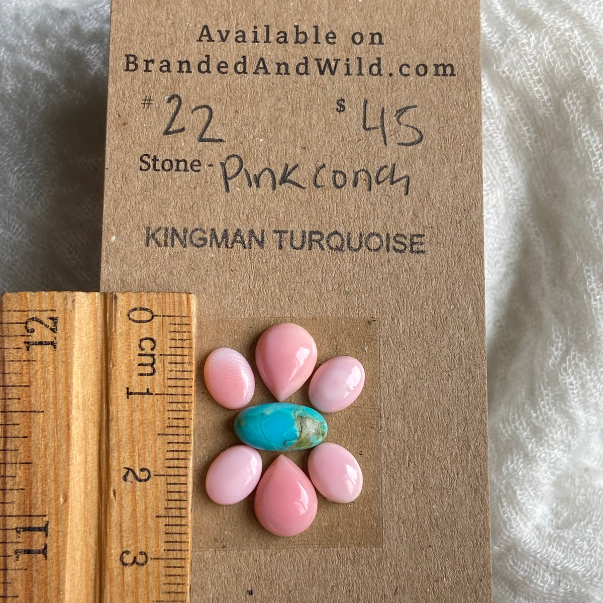 Pink Conch / Kingman Cabochon - PK22 AFDB59DE-CB6D-4A07-A446-77C4C9C600D6 Brandedandwild.com