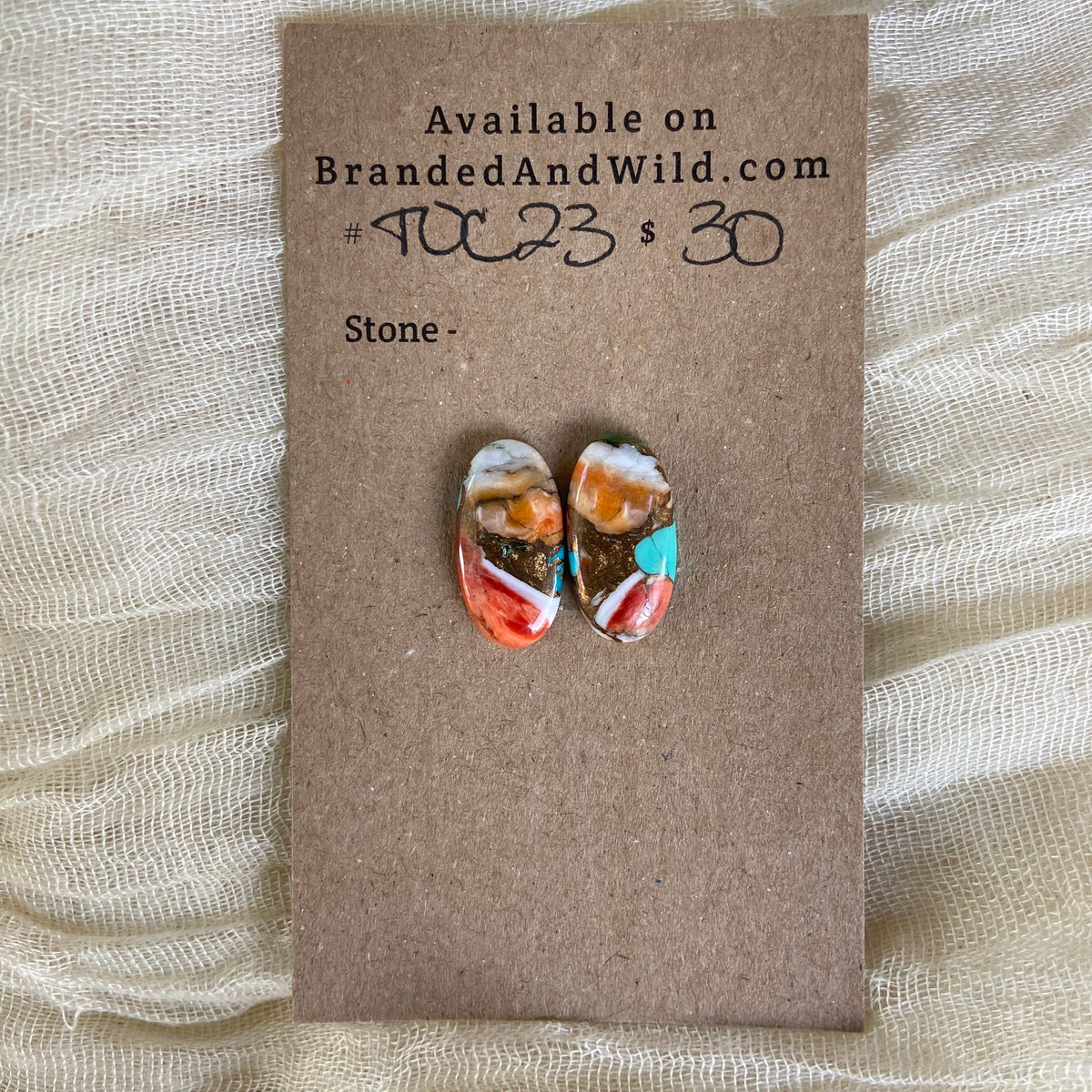 Turquoise, Oyster Shell, Copper Cabochon - TOC23 AFDC7CAD-3F29-476D-8D0C-04CC13B4715D Brandedandwild.com