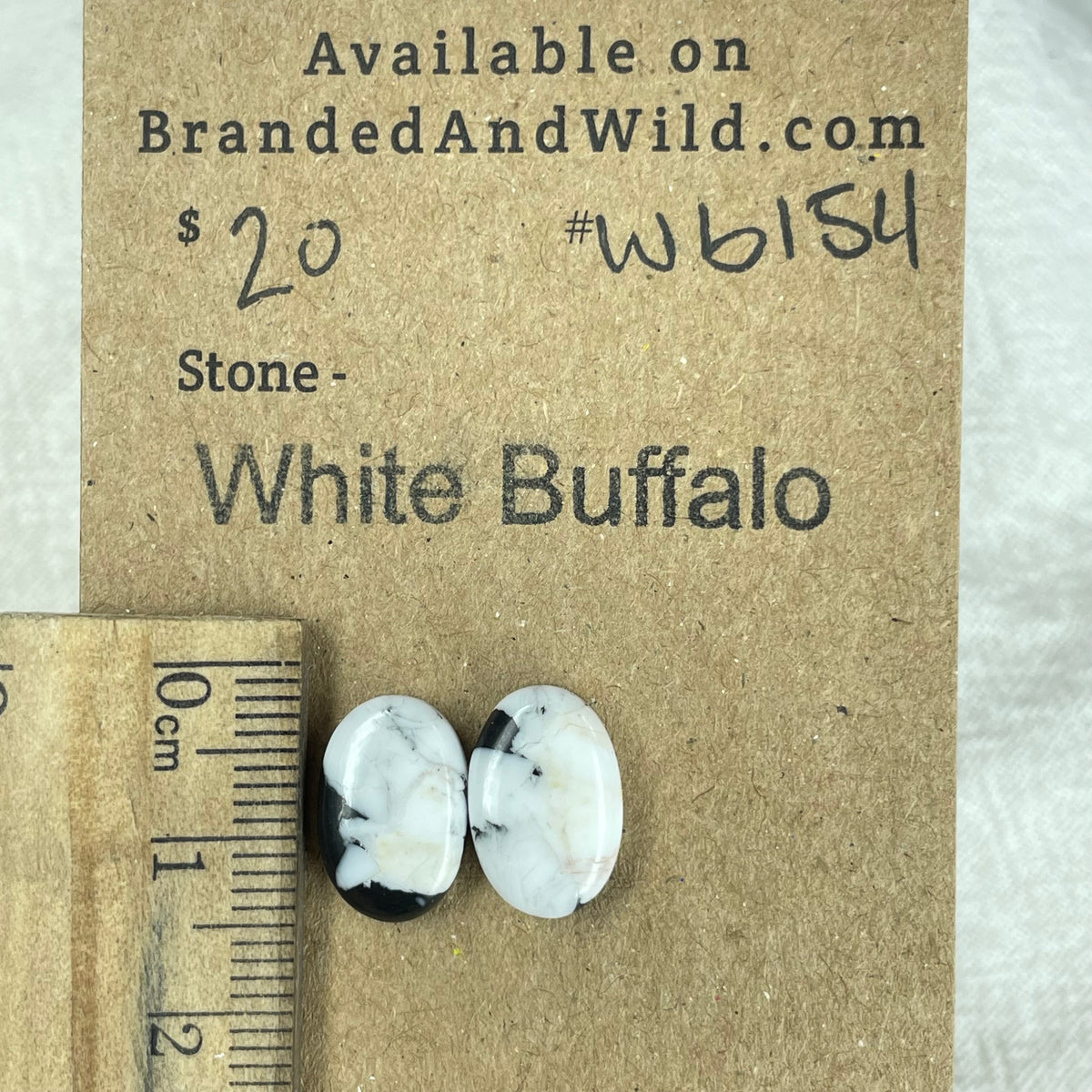 White Buffalo Cabochon - WB154 AFFA40B1-D16A-4258-9FC8-6C17DD04185A Brandedandwild.com