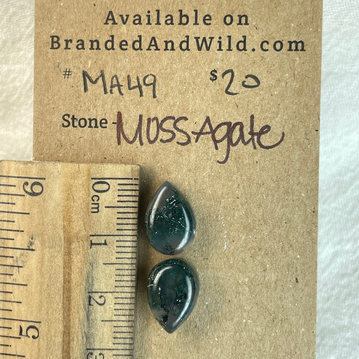 Moss Agate Cabochon - MA49 B0031201-2139-4479-A29C-8B1255CB72B8 Brandedandwild.com