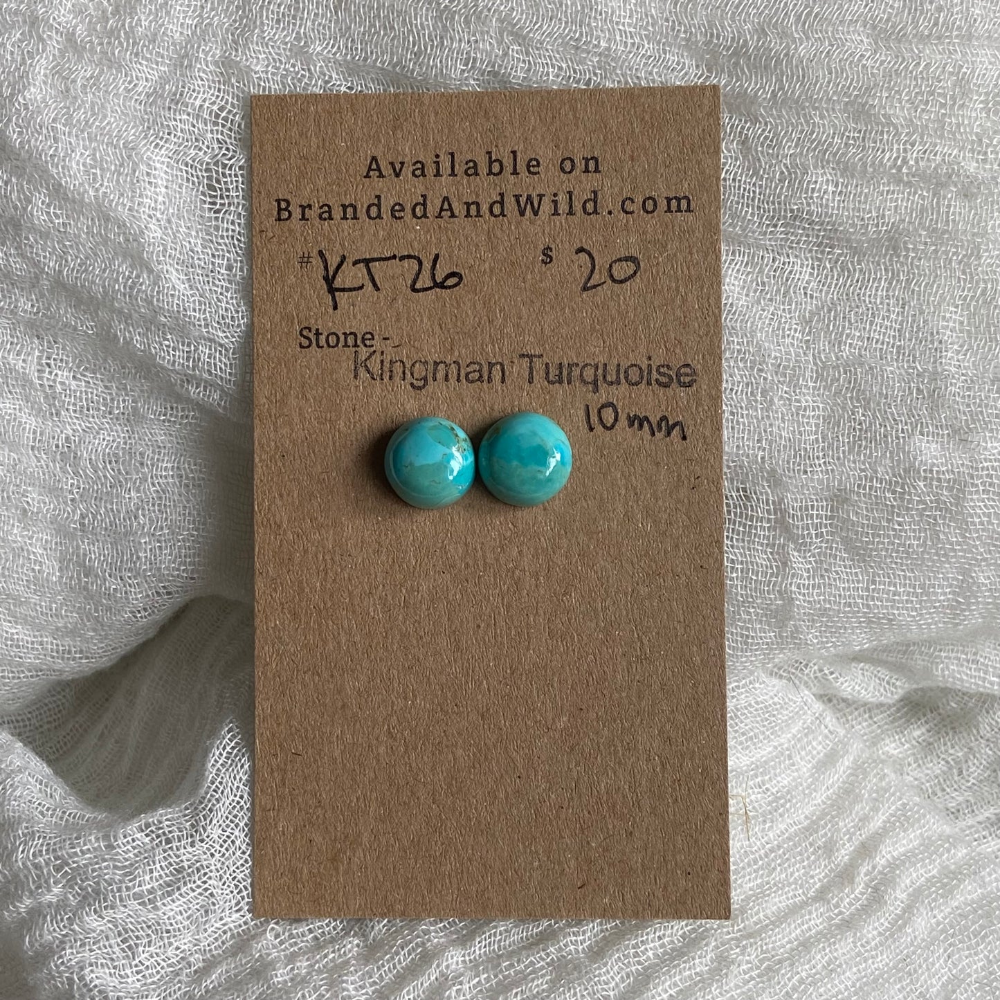 Kingman Turquoise Cabochon - KT26 B040F634-866D-492D-A955-627743A648F6 Brandedandwild.com